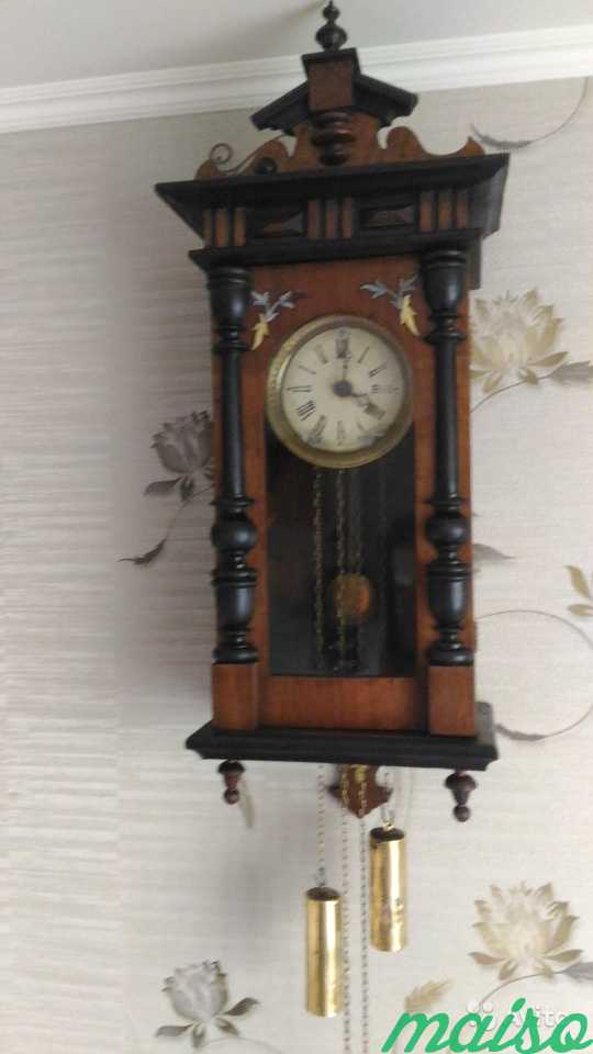 Старинные гиревые часы с боем фабрики Платова в Москве. Фото 2