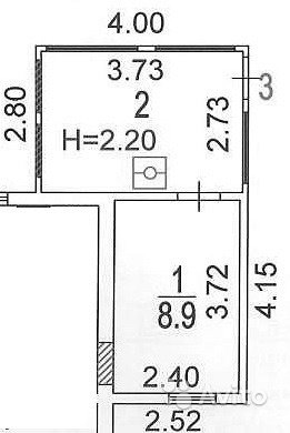 1-к квартира, 19 м², 1/1 эт. в Москве. Фото 1