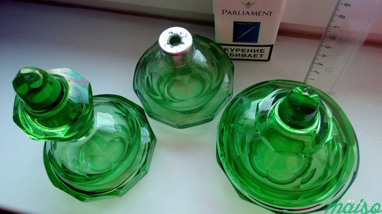 Парфюмерный набор зеленое стекло шкатулка в Москве. Фото 3