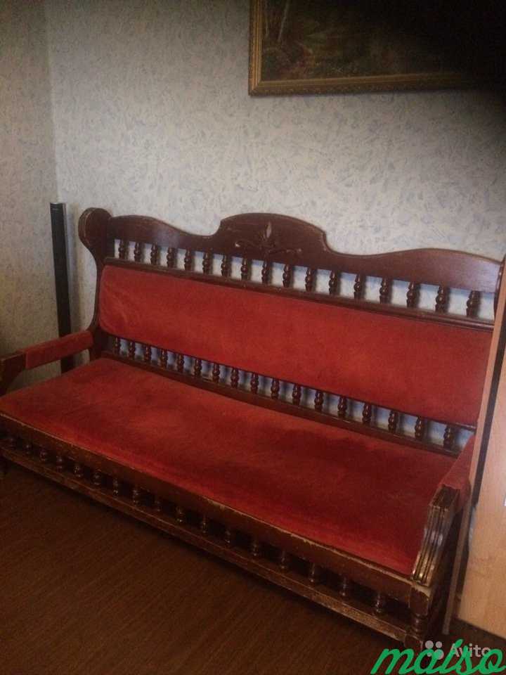 Антикварная мебель гарнитур диван и 2 кресла в Москве. Фото 2