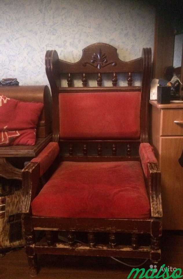 Антикварная мебель гарнитур диван и 2 кресла в Москве. Фото 4