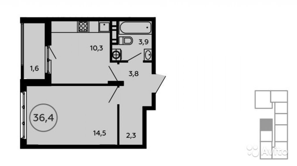 Продам квартиру в новостройке ЖК «Скандинавия» , Дом 11 1-к квартира 36 м² на 11 этаже 14-этажного монолитного дома , тип участия: ДДУ в Москве. Фото 1