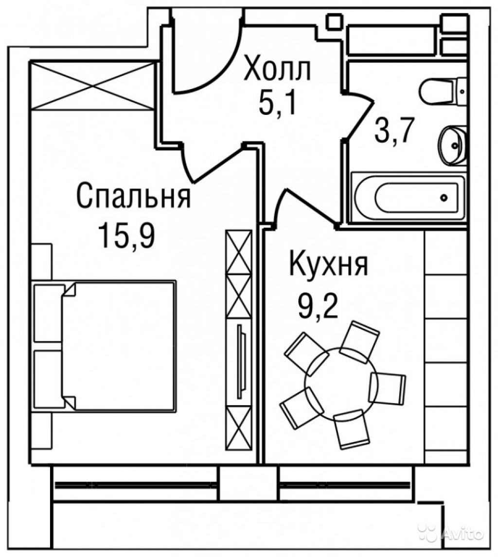Продам квартиру в новостройке 1-к квартира 34 м² на 18 этаже 27-этажного монолитного дома в Москве. Фото 1
