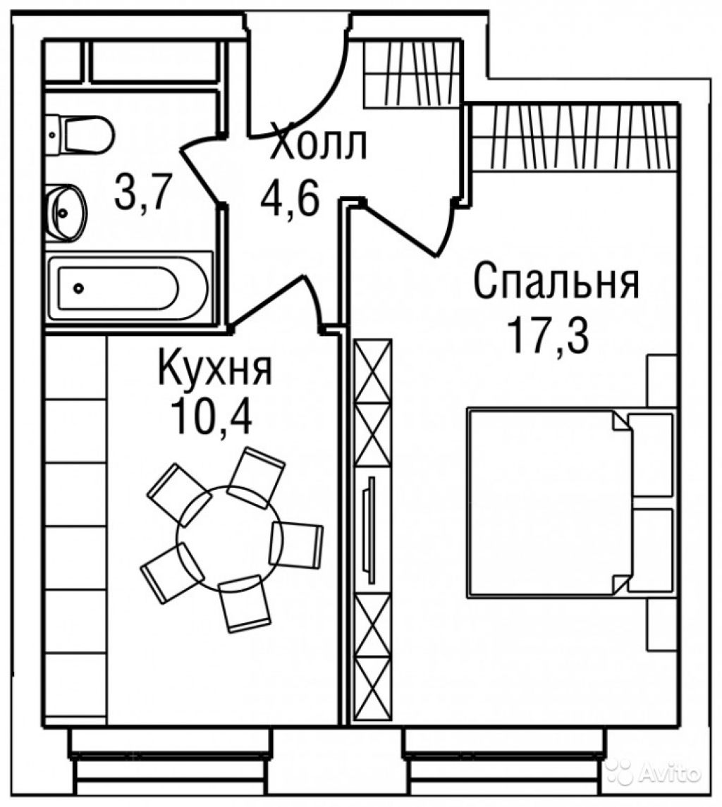 Продам квартиру в новостройке 1-к квартира 36 м² на 6 этаже 27-этажного монолитного дома в Москве. Фото 1