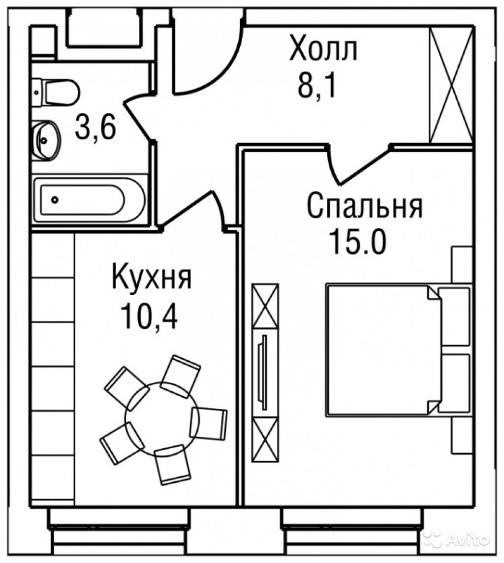 Продам квартиру в новостройке 1-к квартира 38 м² на 11 этаже 27-этажного монолитного дома в Москве. Фото 1