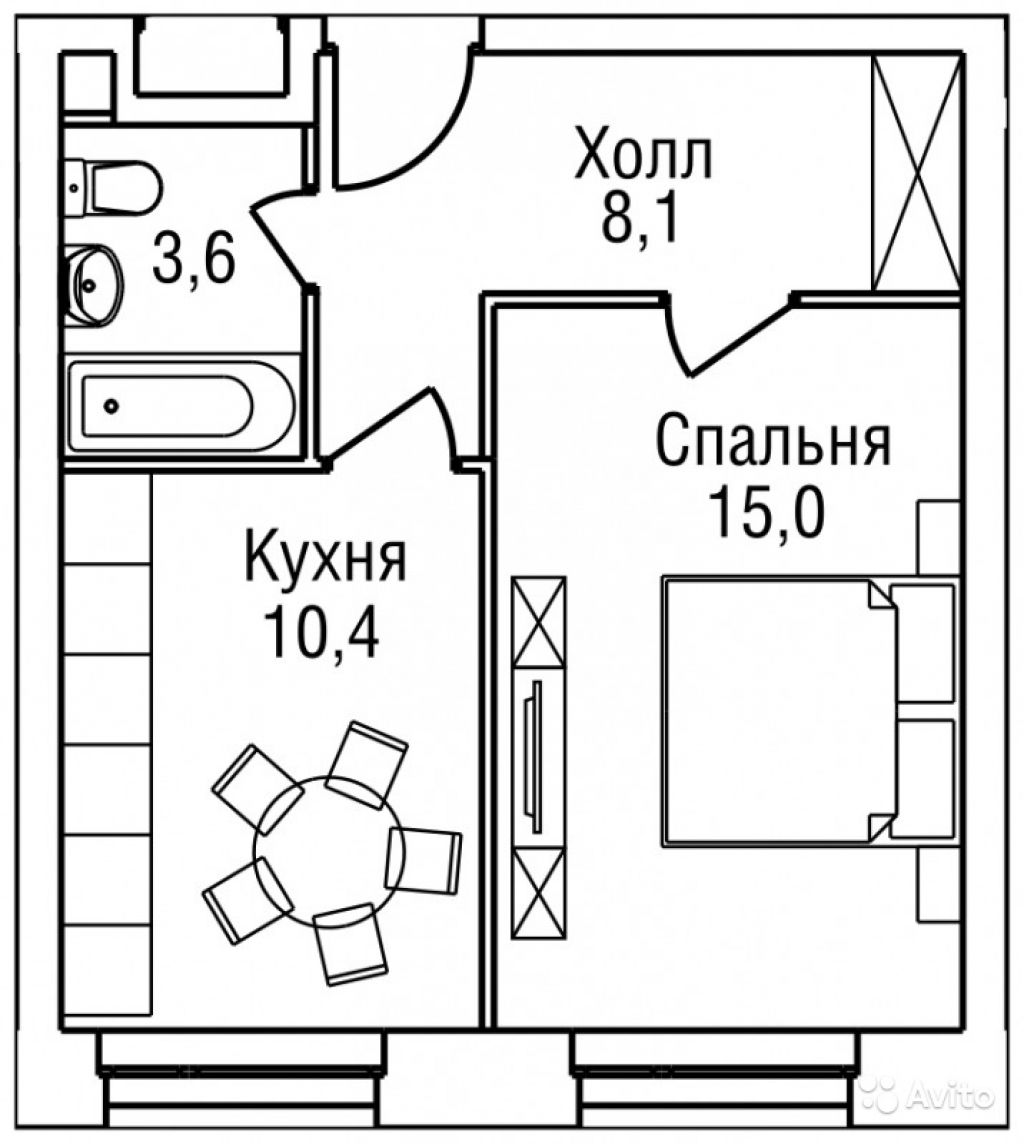 Продам квартиру в новостройке 1-к квартира 38 м² на 2 этаже 27-этажного монолитного дома в Москве. Фото 1