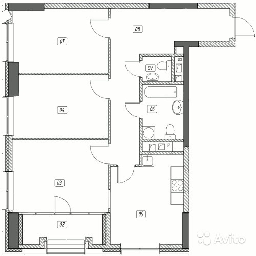 Продам квартиру в новостройке ЖК «Эталон-Сити» , Корпус 5. Очередь 2 3-к квартира 85 м² на 5 этаже 31-этажного монолитного дома , тип участия: ДДУ в Москве. Фото 1