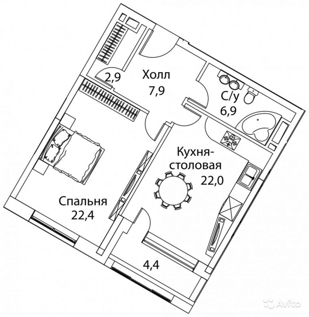 Продам квартиру в новостройке ЖК «GRAND DELUXE на Плющихе» (Гранд Делюкс на Плющихе) 1-к квартира 66 м² на 2 этаже 13-этажного монолитного дома , тип участия: ДДУ в Москве. Фото 1