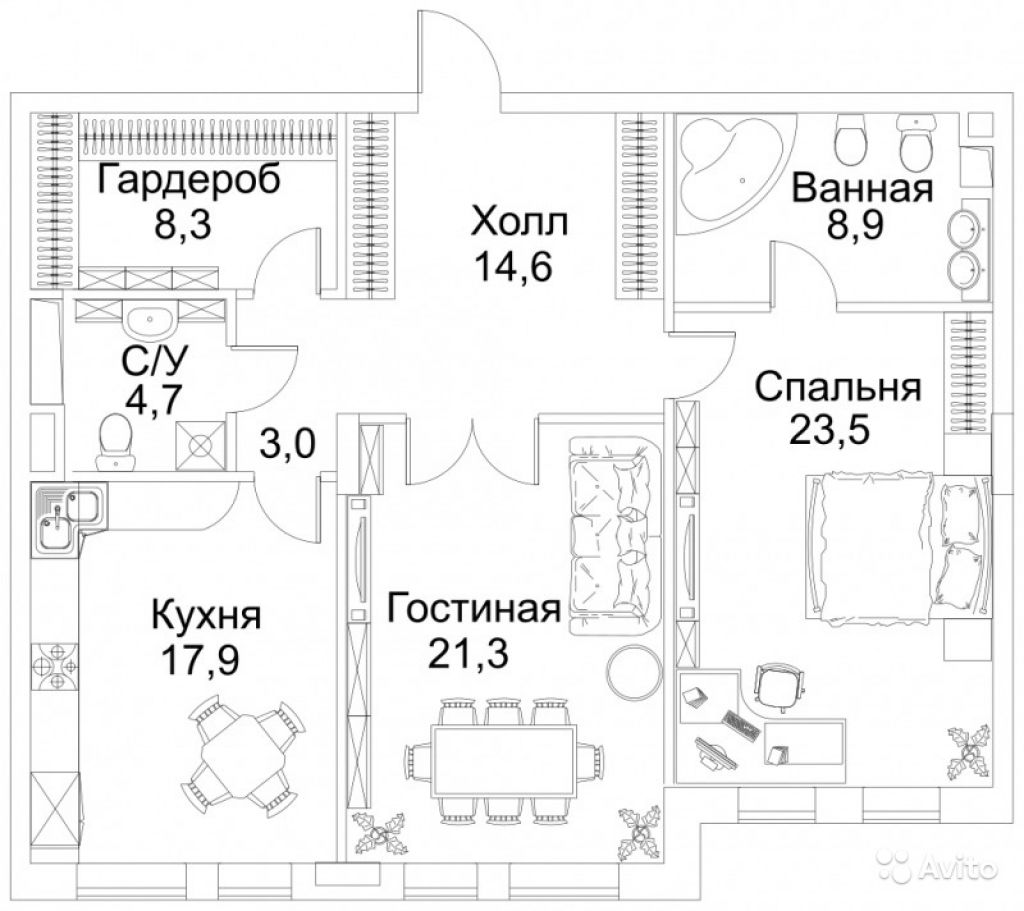 Продам квартиру в новостройке ЖК BARRIN HOUSE (Баррин Хаус) , Volkonsky House (Волхонский Хаус) 2-к квартира 104 м² на 2 этаже 7-этажного монолитного дома , тип участия: ДДУ в Москве. Фото 1