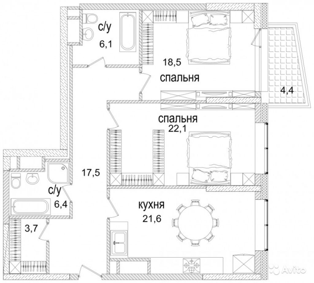 Продам квартиру в новостройке ЖК «Долина Сетунь» , Корпус Б 2-к квартира 97 м² на 2 этаже 39-этажного монолитного дома , тип участия: ДДУ в Москве. Фото 1