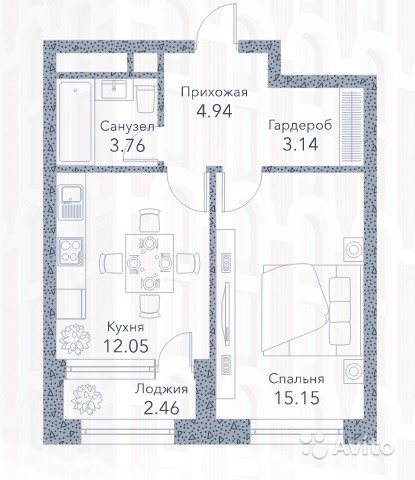 Продам квартиру в новостройке ЖК «Серебряный парк» , Корпус 2 Студия 41.5 м² на 4 этаже 12-этажного монолитного дома , тип участия: ДДУ в Москве. Фото 1