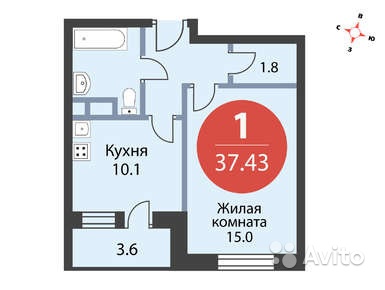 Продам квартиру в новостройке ЖК «Поколение» 1-к квартира 40 м² на 2 этаже 22-этажного монолитного дома , тип участия: ДДУ в Москве. Фото 1