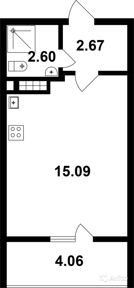 Студия, 20 м², 14/19 эт. в Санкт-Петербурге. Фото 1