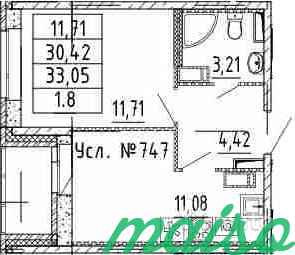 1-к квартира, 33.1 м², 10/20 эт. в Санкт-Петербурге. Фото 1