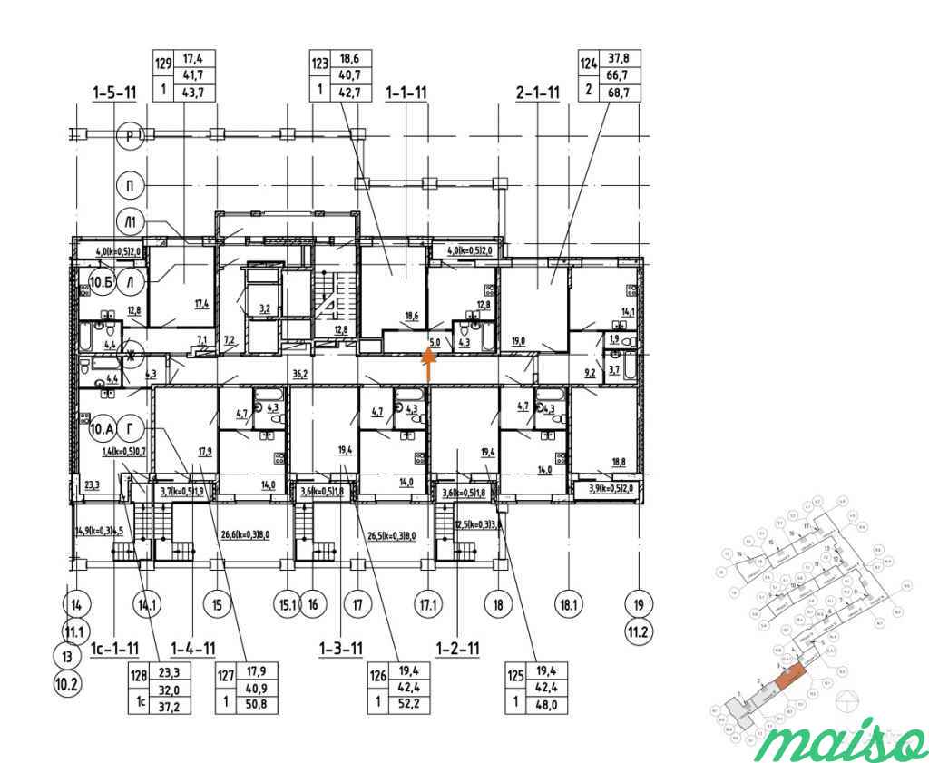 1-к квартира, 42.7 м², 4/16 эт. в Санкт-Петербурге. Фото 2