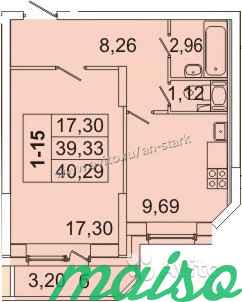 1-к квартира, 40.5 м², 17/17 эт. в Санкт-Петербурге. Фото 7