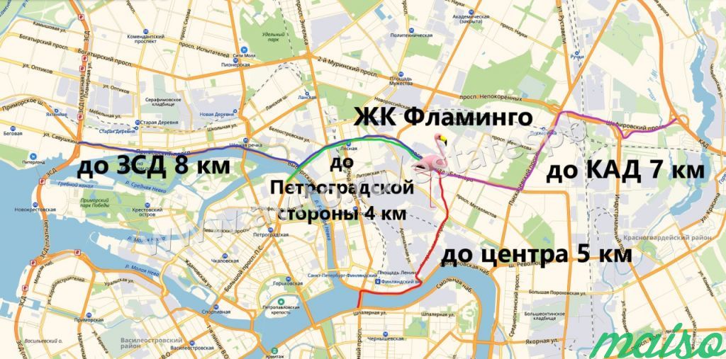 2-к квартира, 65 м², 14/16 эт. в Санкт-Петербурге. Фото 19