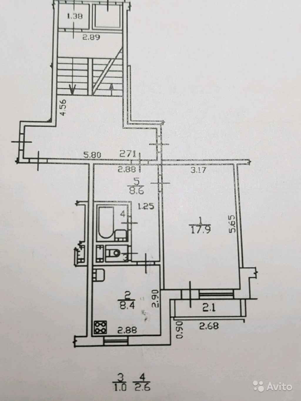 1-к квартира, 38 м², 1/5 эт. в Санкт-Петербурге. Фото 15