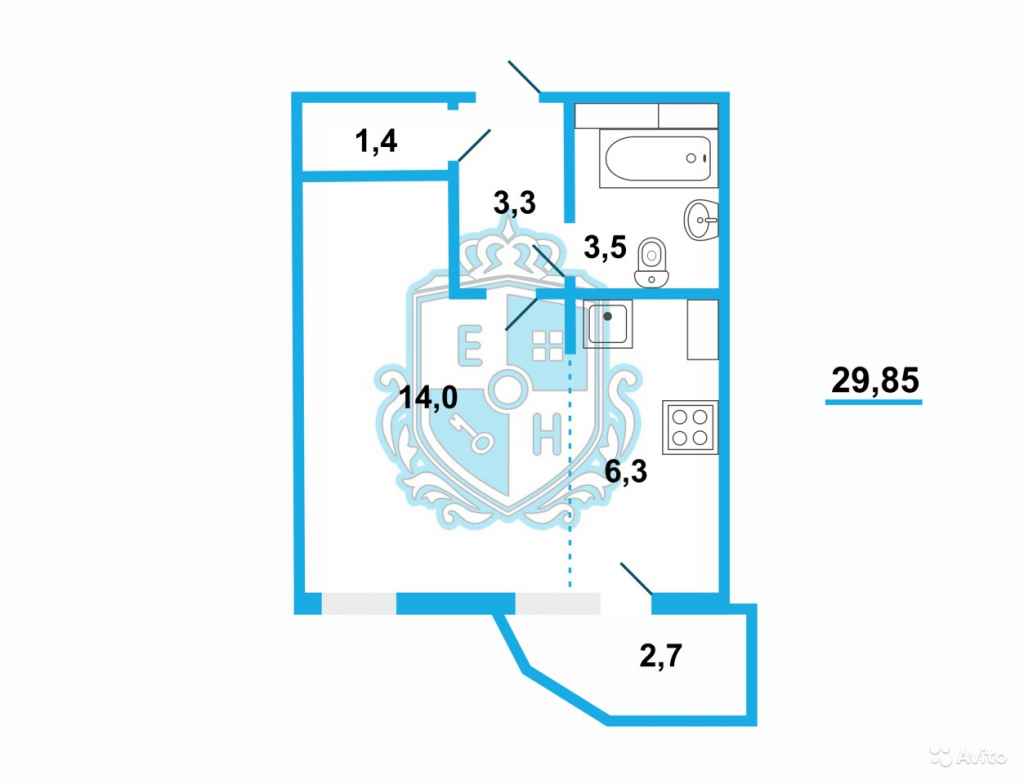 Студия, 28.5 м², 9/27 эт. в Санкт-Петербурге. Фото 2