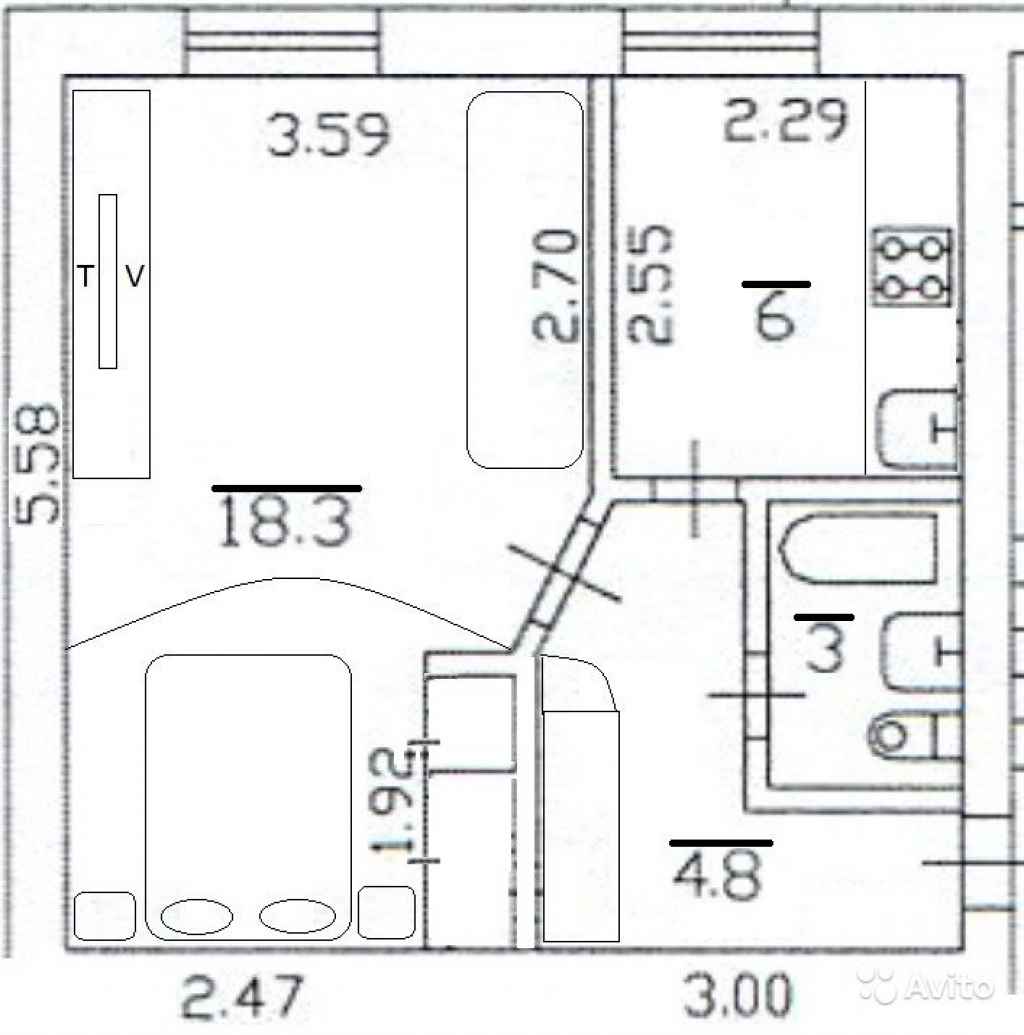 1-к квартира, 32 м², 1/5 эт. в Санкт-Петербурге. Фото 11