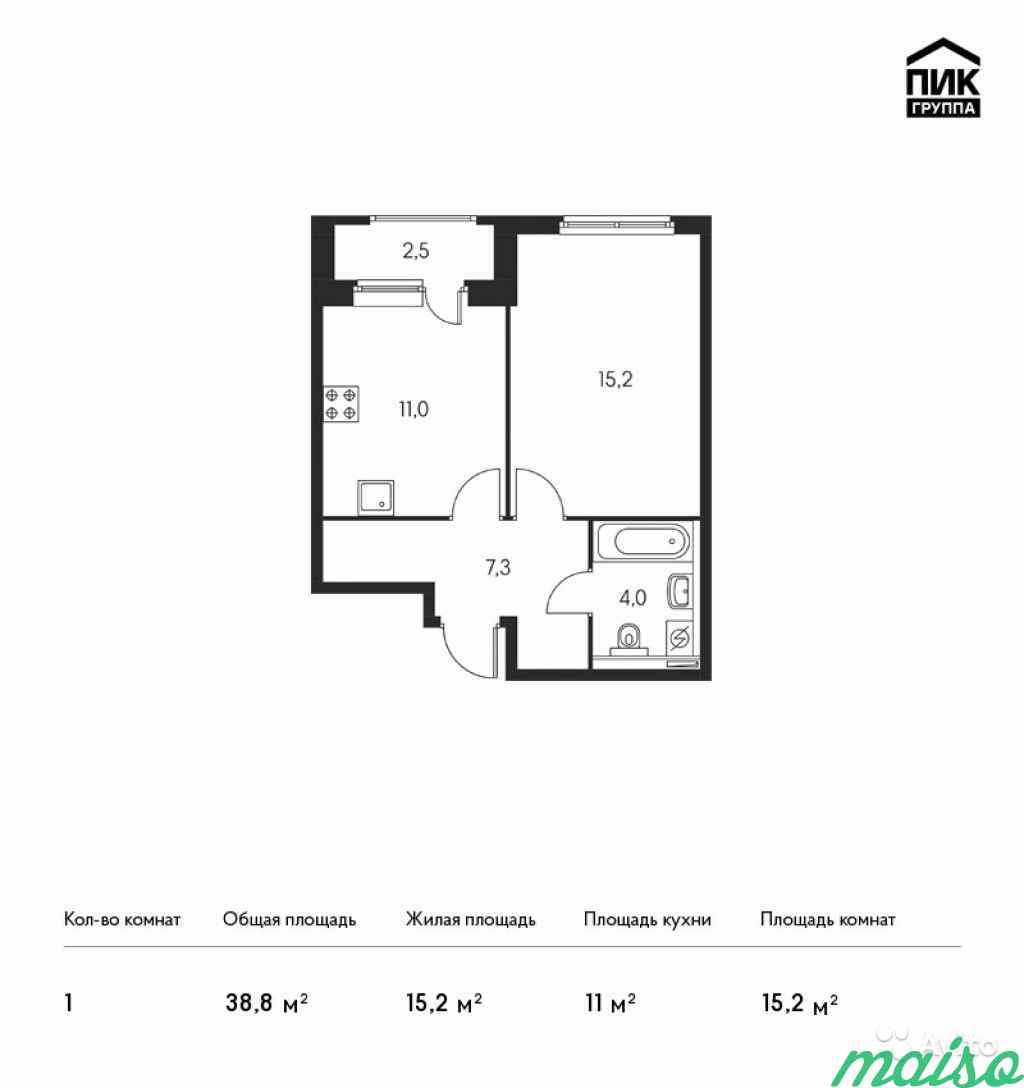 1-к квартира, 38.8 м², 12/12 эт. в Санкт-Петербурге. Фото 1