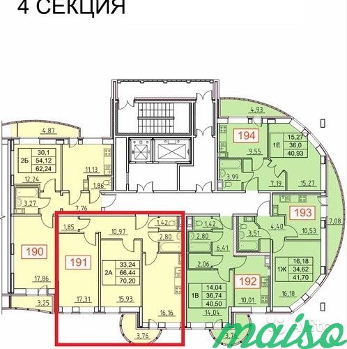 2-к квартира, 70.2 м², 6/13 эт. в Санкт-Петербурге. Фото 2