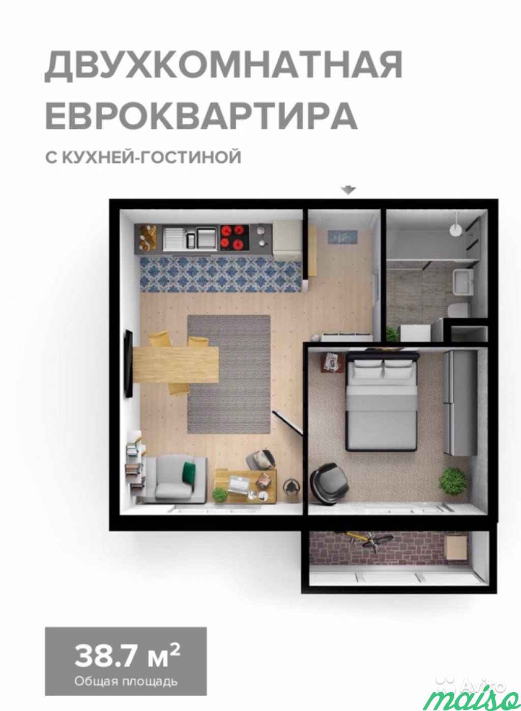 1-к квартира, 38.7 м², 16/25 эт. в Санкт-Петербурге. Фото 2