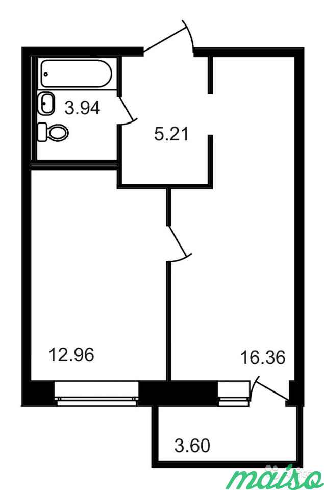 1-к квартира, 38.4 м², 3/18 эт. в Санкт-Петербурге. Фото 2