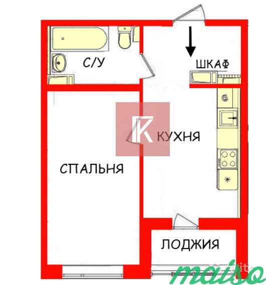 1-к квартира, 36.9 м², 3/12 эт. в Санкт-Петербурге. Фото 1