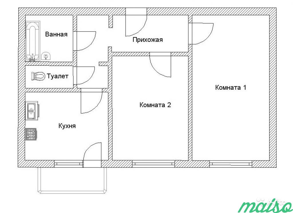 2-к квартира, 59 м², 5/18 эт. в Санкт-Петербурге. Фото 2