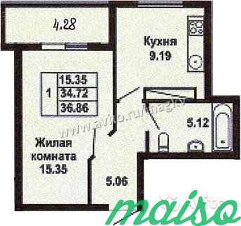 1-к квартира, 36.9 м², 2/10 эт. в Санкт-Петербурге. Фото 1