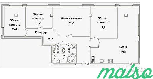 4-к квартира, 144 м², 7/8 эт. в Санкт-Петербурге. Фото 5