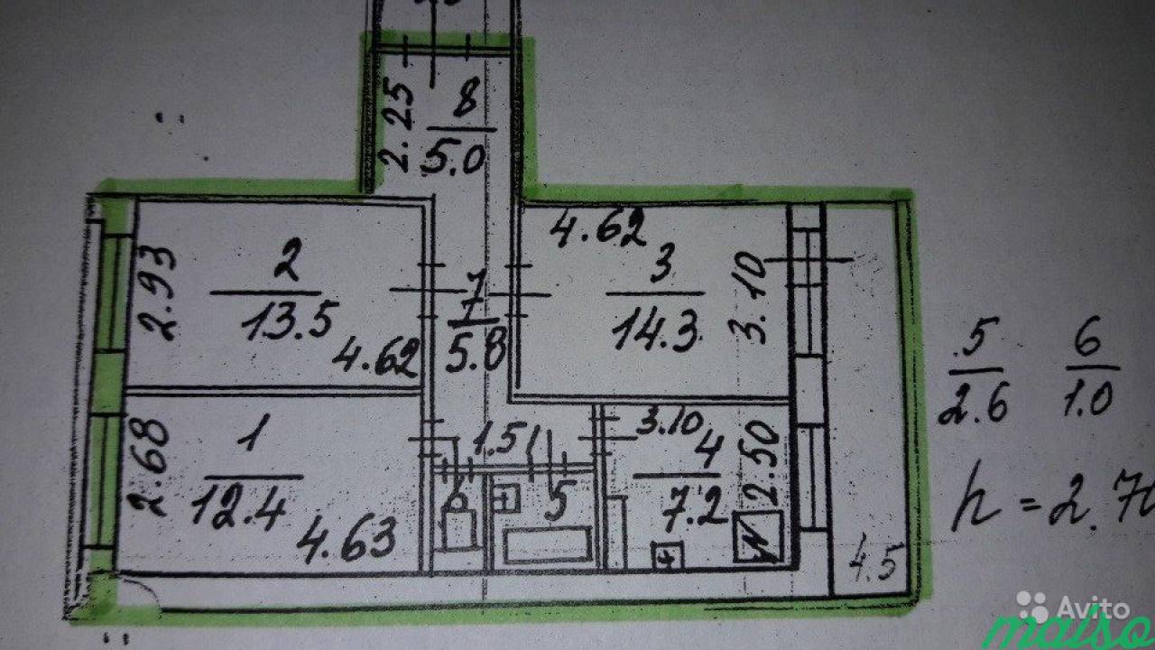 3-к квартира, 61.8 м², 5/16 эт. в Санкт-Петербурге. Фото 1