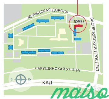 2-к квартира, 52 м², 11/25 эт. в Санкт-Петербурге. Фото 4