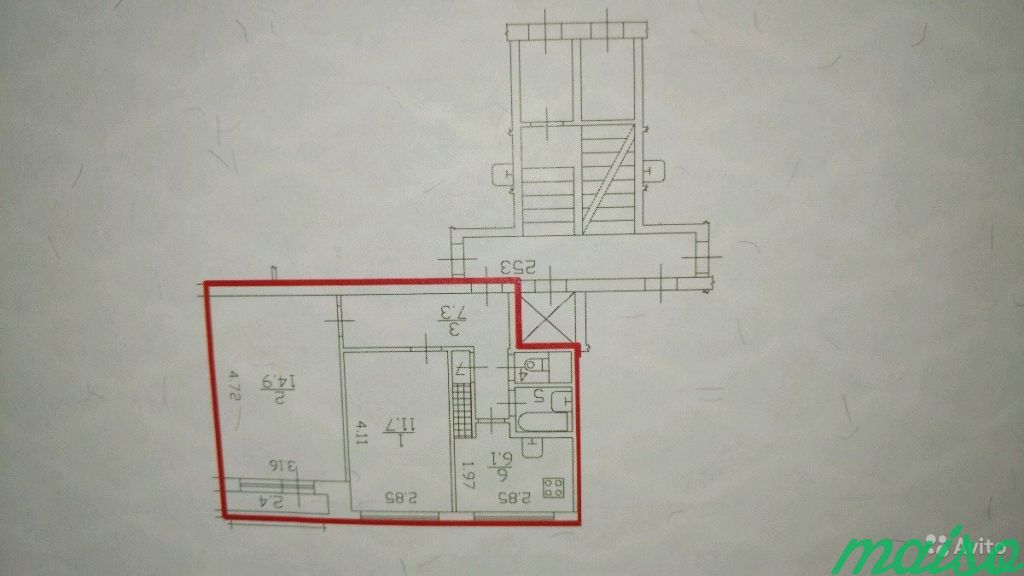 2-к квартира, 43 м², 1/9 эт. в Санкт-Петербурге. Фото 12