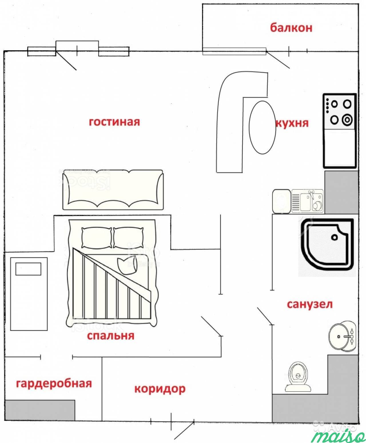2-к квартира, 45 м², 25/25 эт. в Санкт-Петербурге. Фото 2