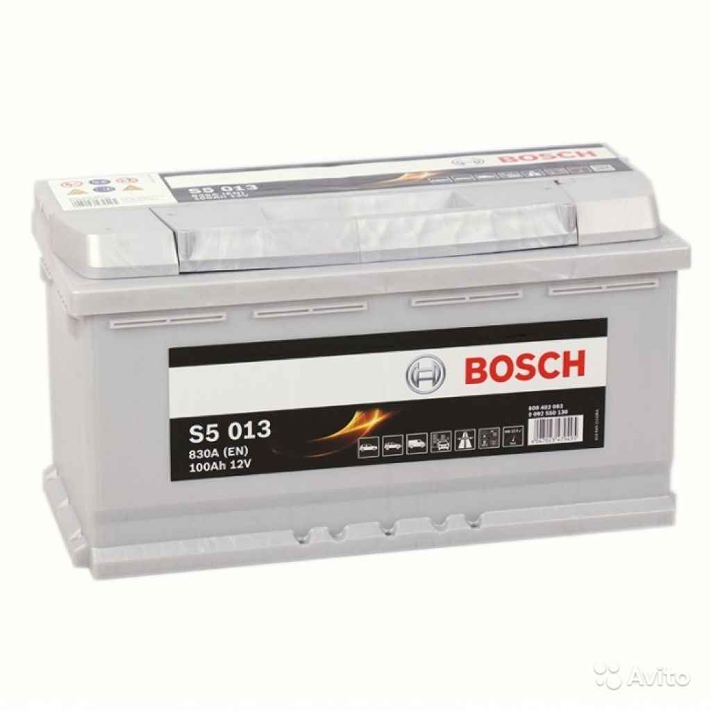 Аккумулятор Bosch S5 013 (100R) обр. пол. 100 Ач в Москве. Фото 1