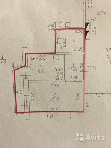 1-к квартира, 35 м², 4/24 эт. в Санкт-Петербурге. Фото 12