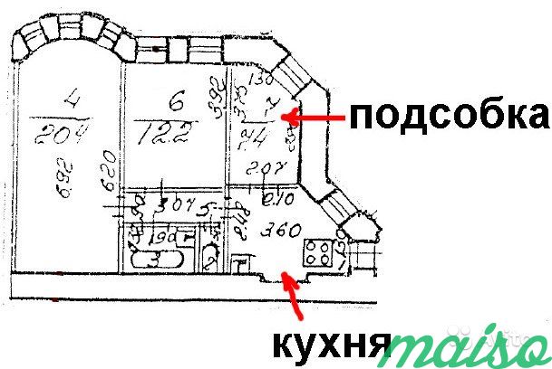 2-к квартира, 55.1 м², 4/6 эт. в Санкт-Петербурге. Фото 13