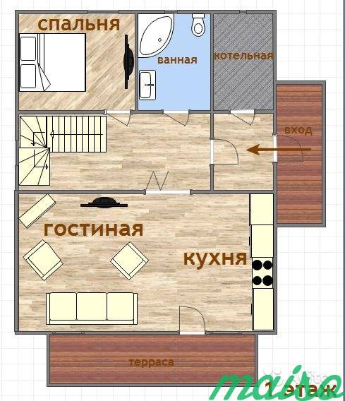 Коттедж 170 м² на участке 7 сот. в Санкт-Петербурге. Фото 4