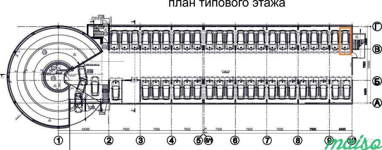 Чертеж парковки двг