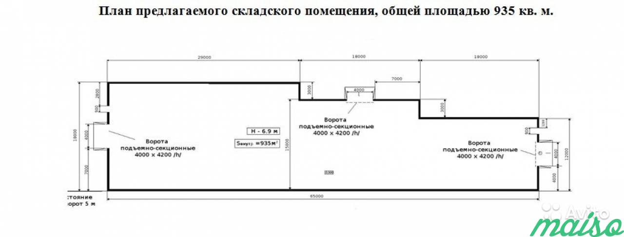 Склад холодный, 935 м² 1 этаж можно частями в Санкт-Петербурге. Фото 4