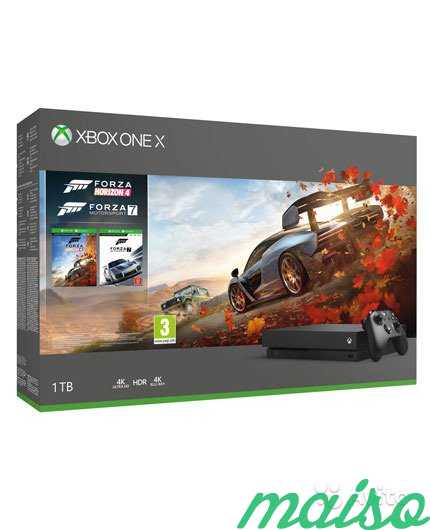 Игровая приставка Microsoft Xbox One X 1 TB + forz в Санкт-Петербурге. Фото 1