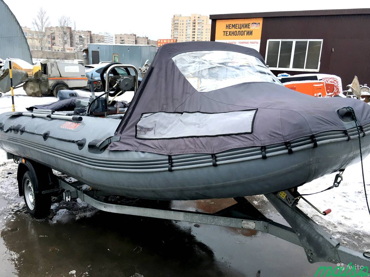 Моторная лодка Посейдон titan с оборудованием в Санкт-Петербурге. Фото 1