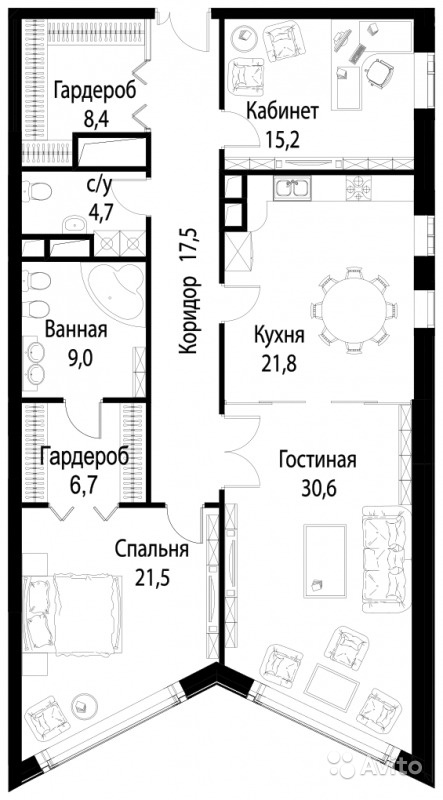 Продам квартиру в новостройке ЖК «Кленовый DOM» (Кленовый ДОМ) 4-к квартира 173 м² на 5 этаже 5-этажного кирпичного дома , тип участия: ДДУ в Москве. Фото 1