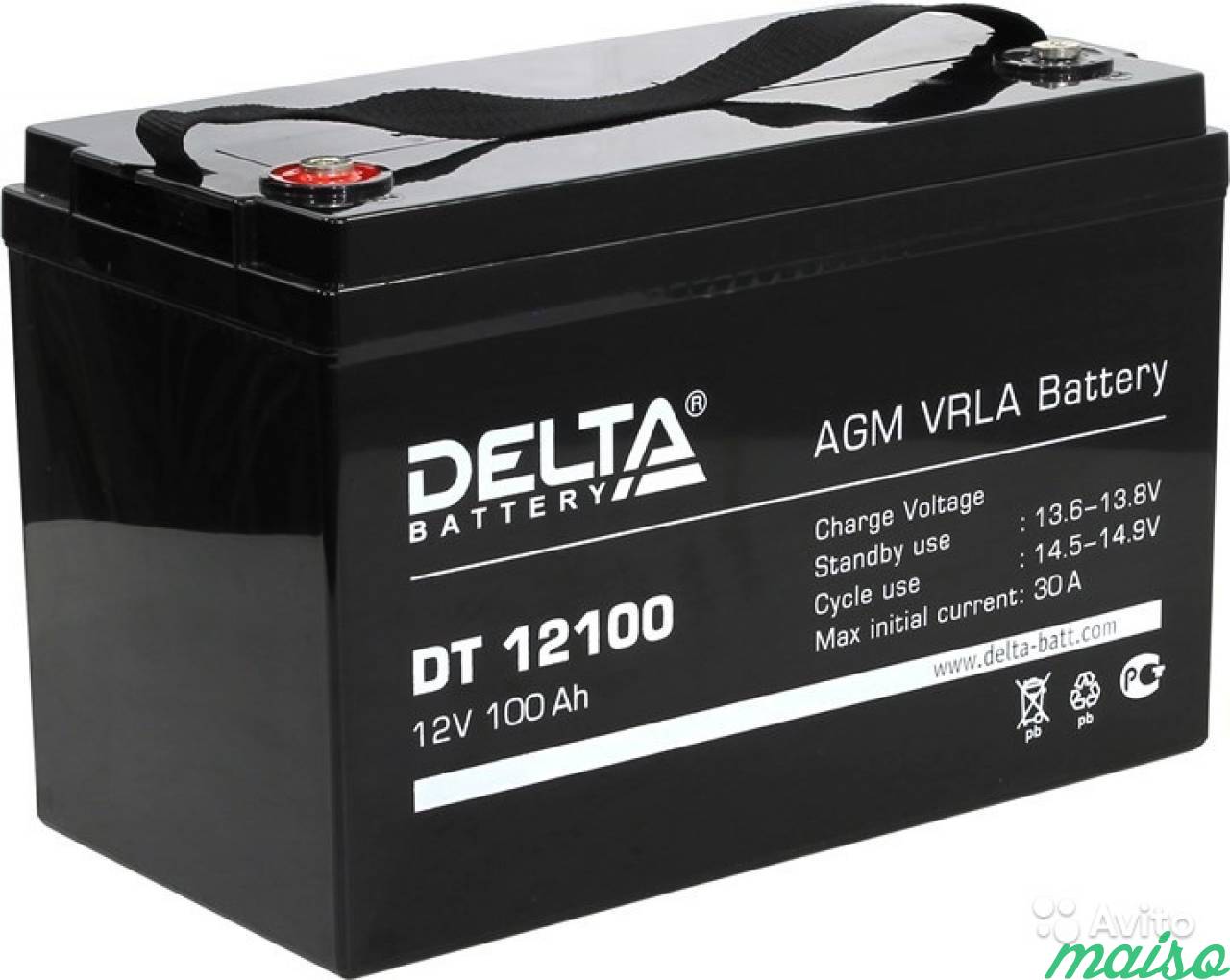 Аккумулятор Тяговый Delta DT 12100 100 ач в Санкт-Петербурге. Фото 1