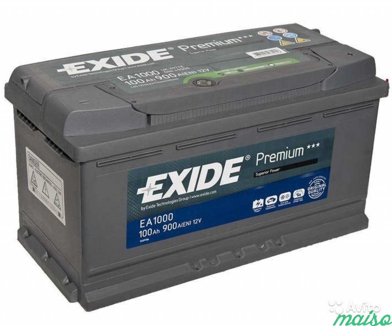 Аккумулятор обратной полярности exide. Exide Premium 100ah ea1000. АКБ Exide 100ah 900a. Exide Premium аккумулятор 100. Аккумулятор Exide арт. Ea1000.