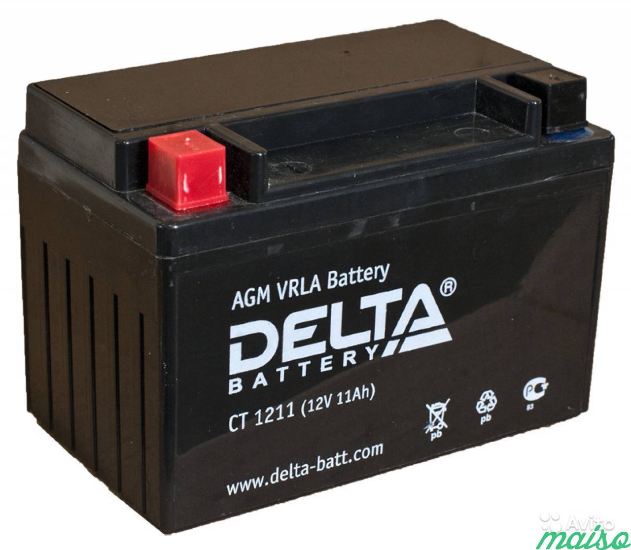 Аккумулятор мото Delta CT1211 12V 11 А/Ч 135 A в Санкт-Петербурге. Фото 1