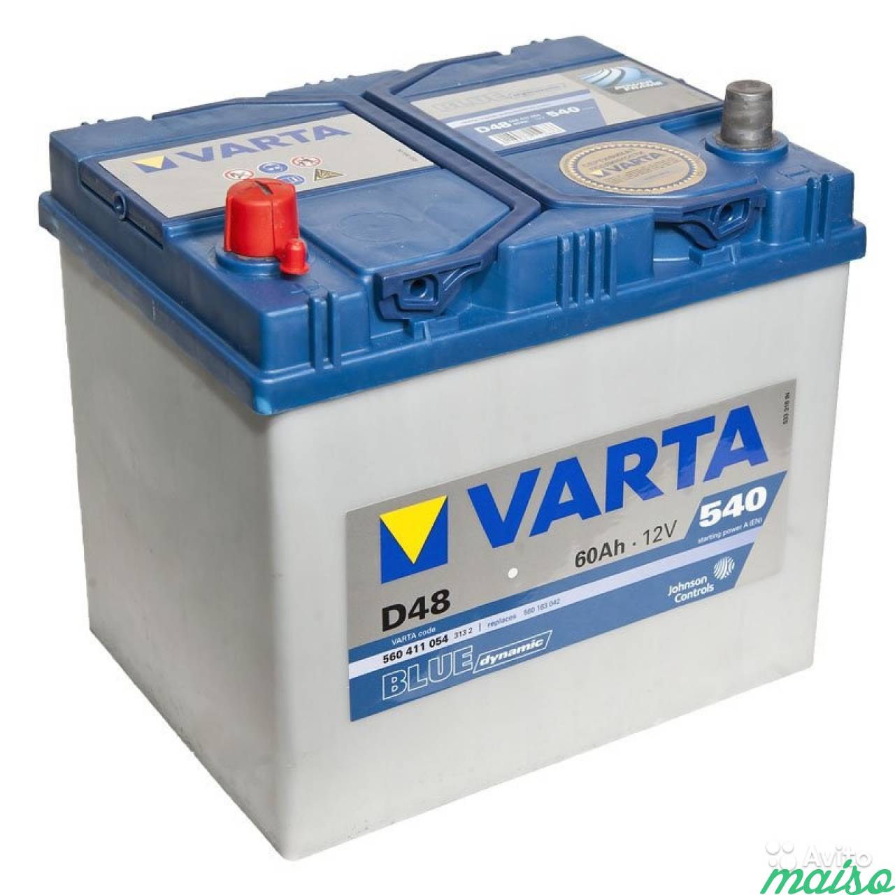 Аккумулятор Varta Asia D48 60 А/ч 540 A пр.пол в Санкт-Петербурге. Фото 1