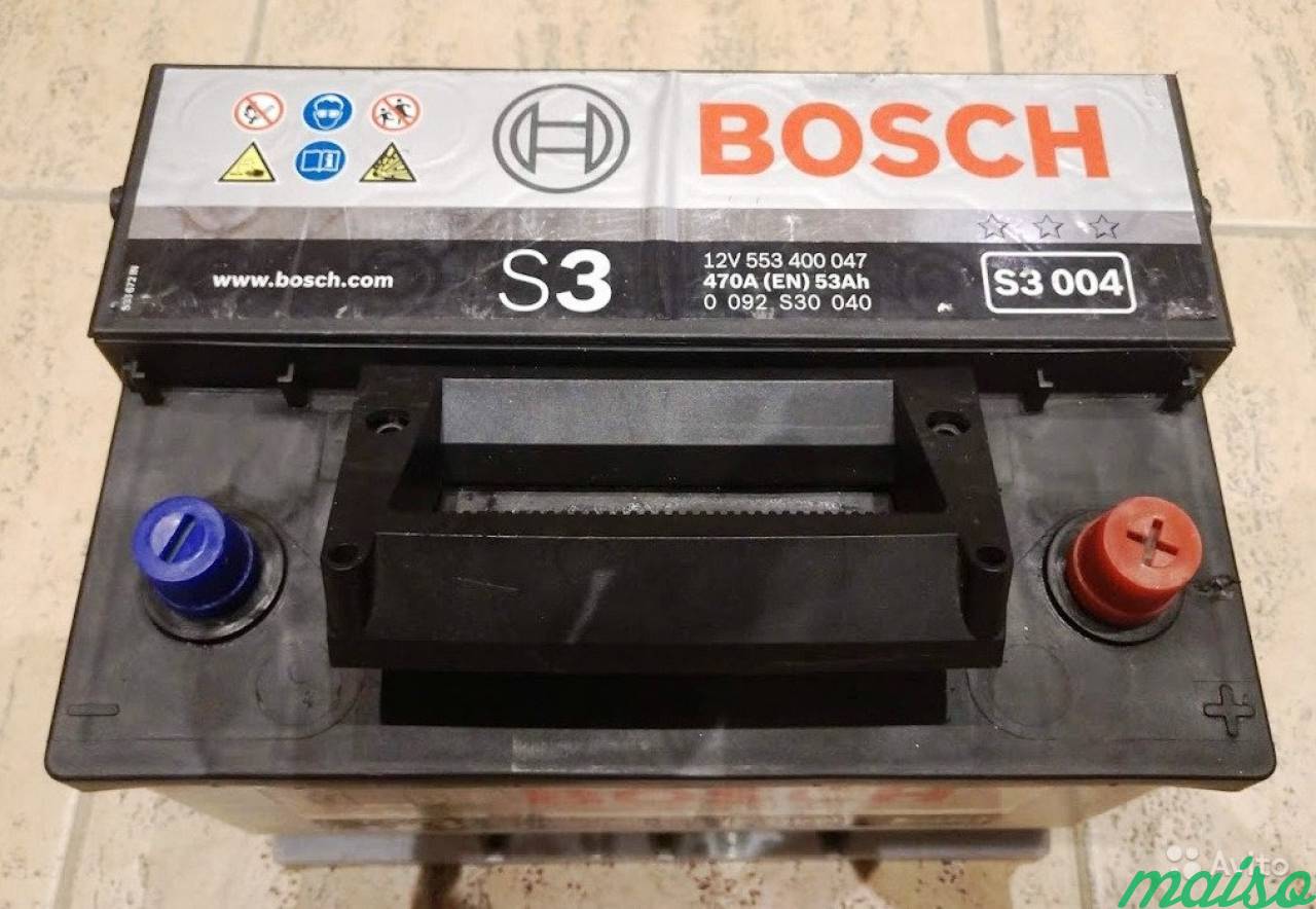 Аккумулятор автомобильный Bosch S3 004, 53 А/ч в Санкт-Петербурге. Фото 1
